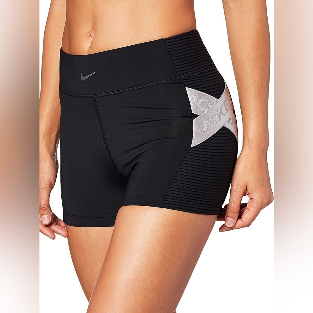 - Nike Aeroadapt Shorts Black Silver Size XS